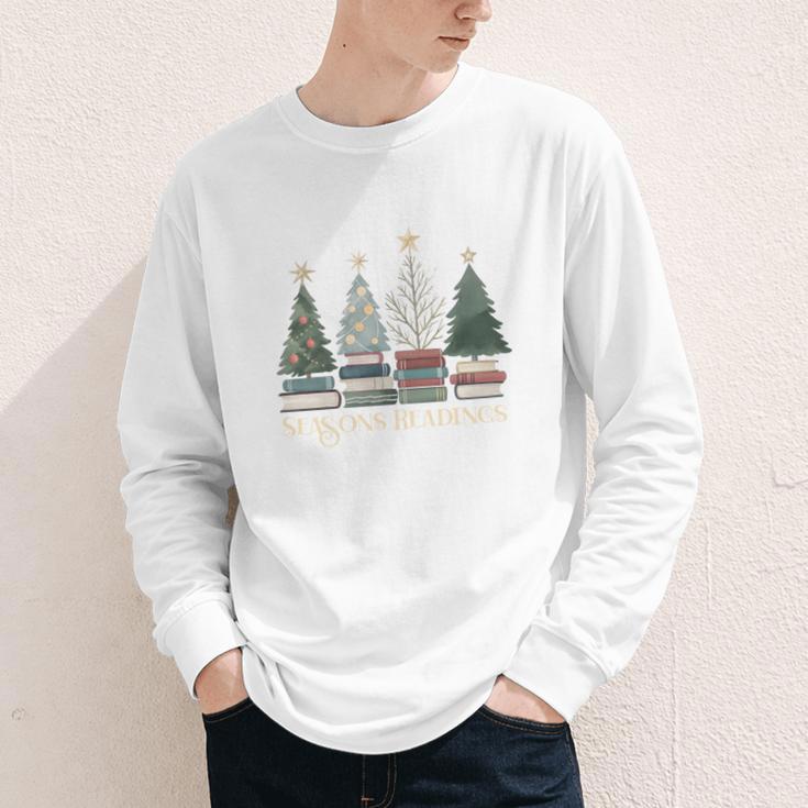 Seasons Readings Christmas Tree Book Lover Youth Long Sleeve Tee Seasons Readings Christmas Tree Book Lover Youth Long Sleeve Tee