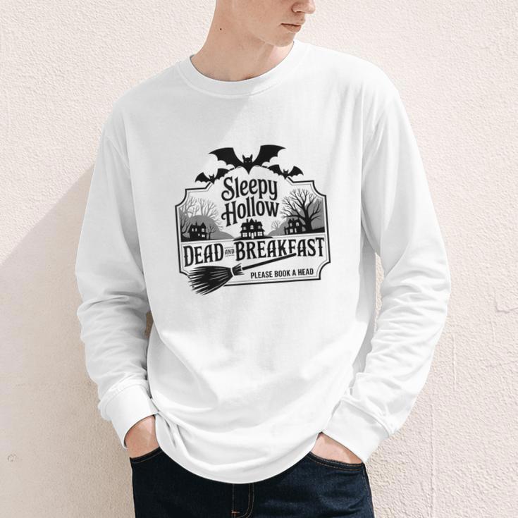 Sleepy Hollow Dead And Breakfast Please Book A Head Youth Long Sleeve Tee