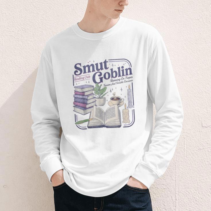 Smut Goblin Reading Club Book Lover Dark Academia Youth Long Sleeve Tee