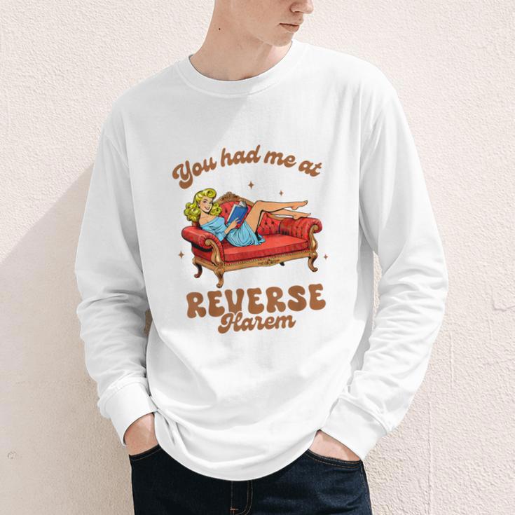 Smut Reader You Had Me At Reverse Harem Spicy Grey Book Youth Long Sleeve Tee