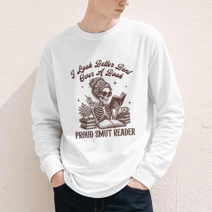 Smut Reader Spicy Romance Look Better Bent That Over A Book Youth Long Sleeve Tee