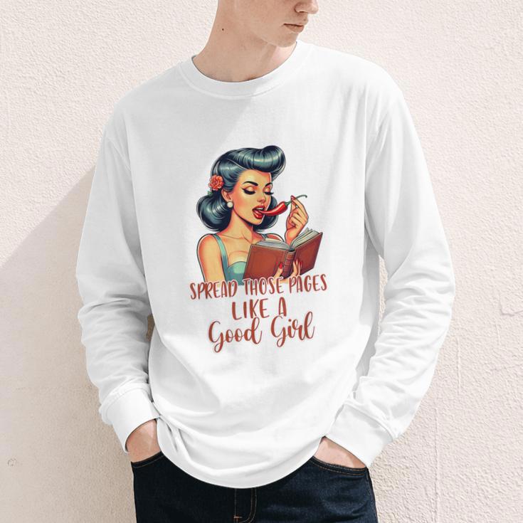 Smutty Spicy Book Reader Spread Those Pages Like A Good Girl Youth Long Sleeve Tee Smutty Spicy Book Reader Spread Those Pages Like A Good Girl Youth Long Sleeve Tee
