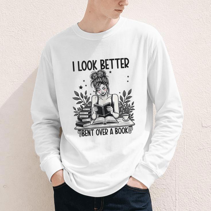 Smutty Spicy Book Smut Reader I Look Better Bent Over A Book Youth Long Sleeve Tee