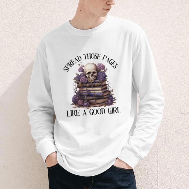 Spread Those Pages Like A Good Girl Dark Romance Spicy Books Youth Long Sleeve Tee Spread Those Pages Like A Good Girl Dark Romance Spicy Books Youth Long Sleeve Tee