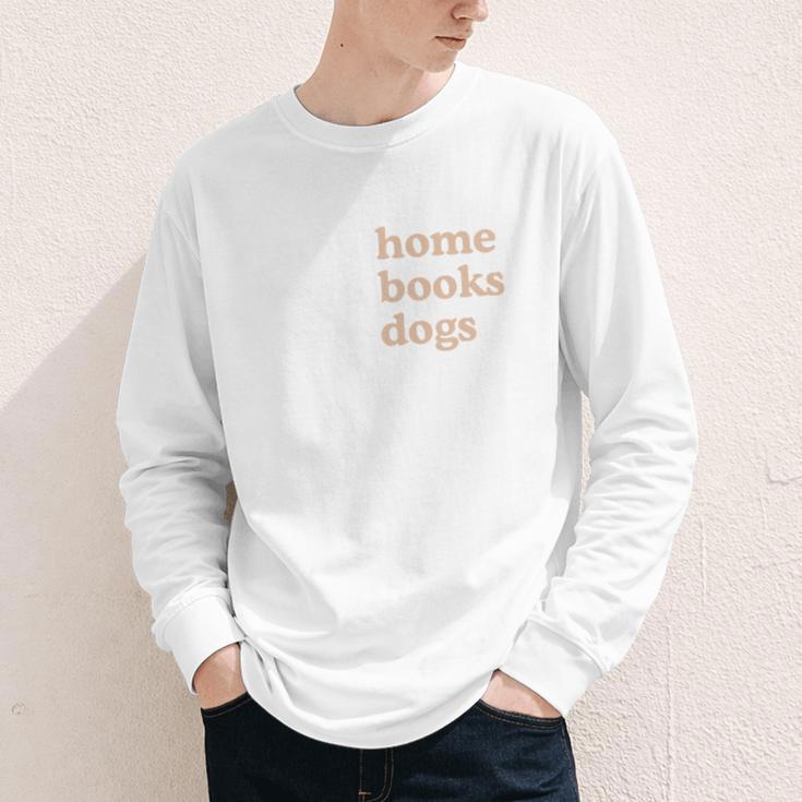 Stay Home Read Books Love Dogs Youth Long Sleeve Tee