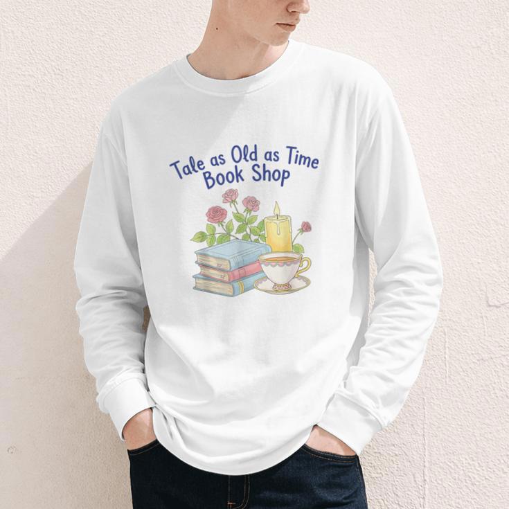 Tale As Old As Time Floral Bookshop Romantic Youth Long Sleeve Tee