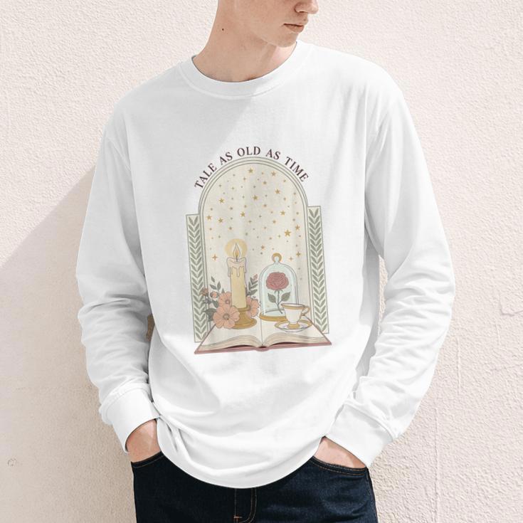 Tale As Old As Time Rose Candle And Book Youth Long Sleeve Tee