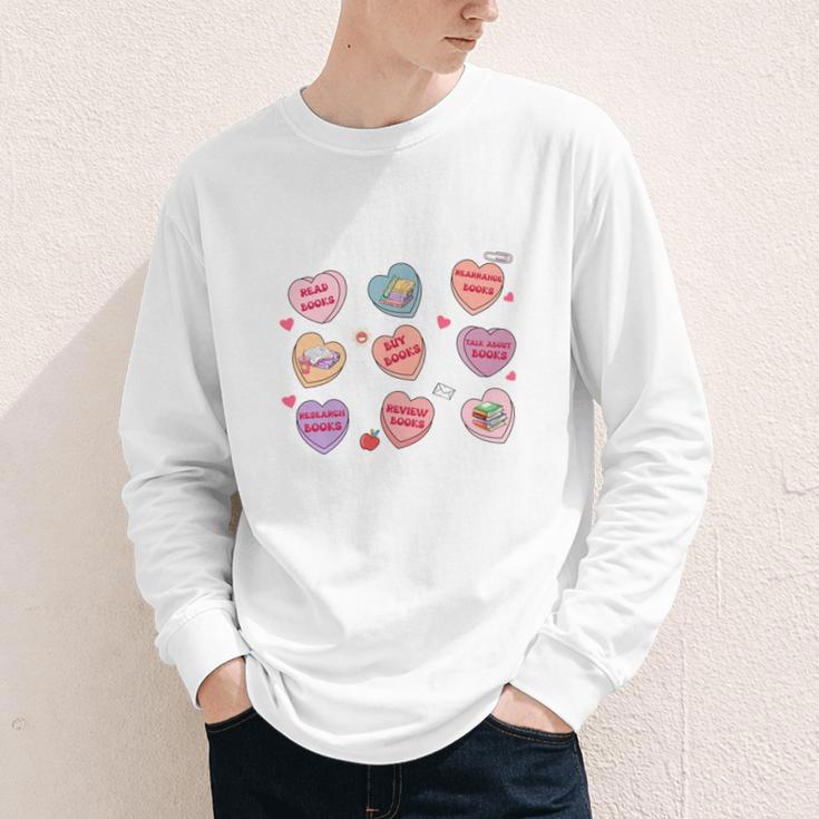 Things I Do On Valentines's Day Book Lover Candy Heart Youth Long Sleeve Tee