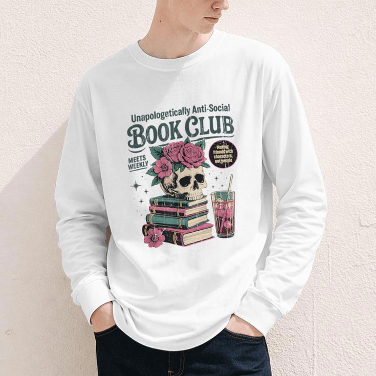 Unapologetically Anti Social Book Club Youth Long Sleeve Tee