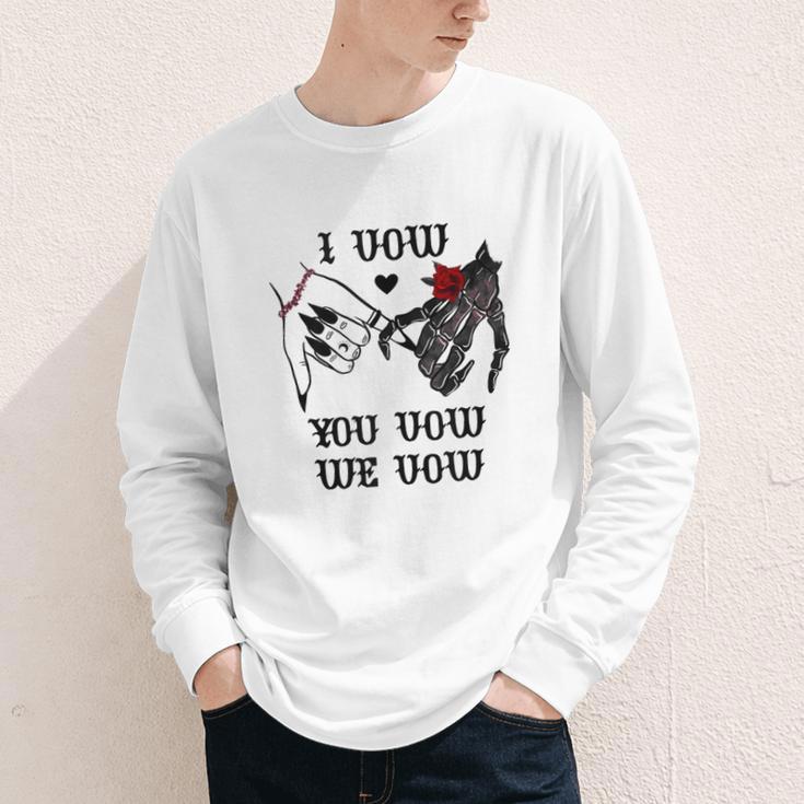 I Vow You Vow We Vow Merch Dark Romance Smutty Book Smutt Youth Long Sleeve Tee
