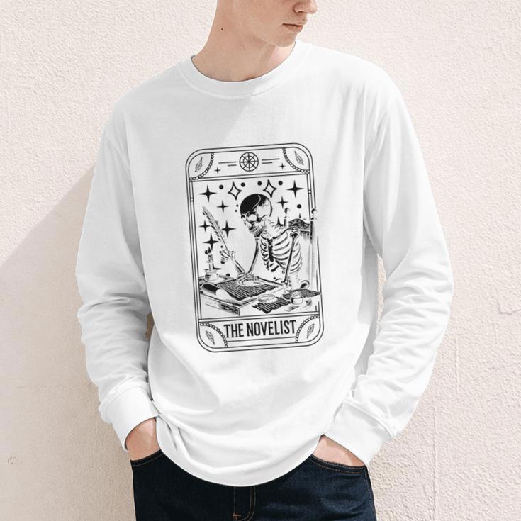 Writer Novelist Book Poetry Author Skeleton Tarot Card Youth Long Sleeve Tee Writer Novelist Book Poetry Author Skeleton Tarot Card Youth Long Sleeve Tee