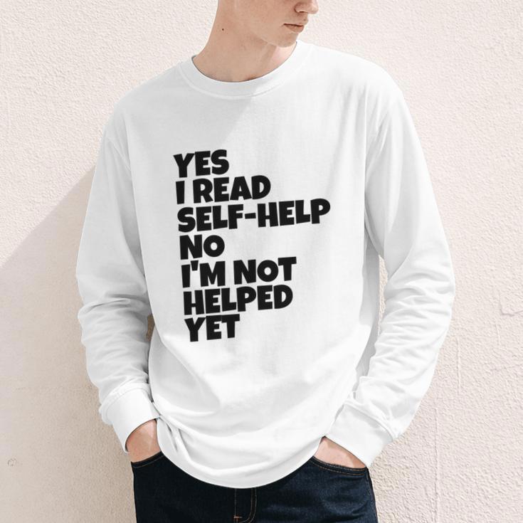 Yes I Read Self-Help No I’m Not Helped Yet Book Lover Youth Long Sleeve Tee Yes I Read Self-Help No I’m Not Helped Yet Book Lover Youth Long Sleeve Tee