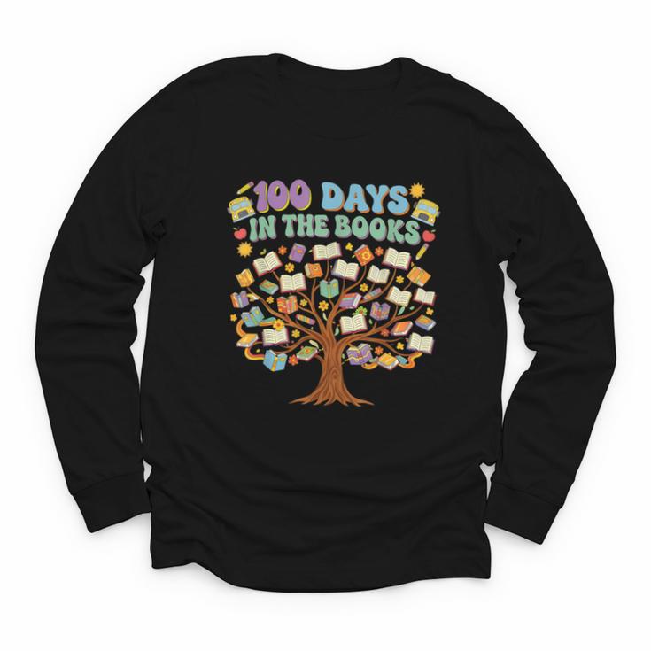 100 Days Of School 100 Days In The Books English Teacher Youth Long Sleeve Tee