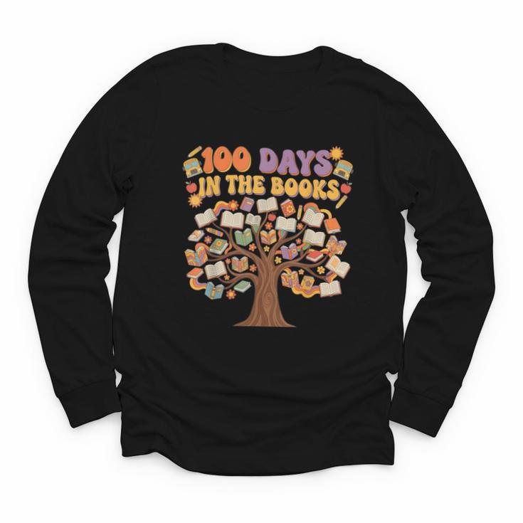 100 Days Of School 100 Days In The Books Librarian Read Youth Long Sleeve Tee