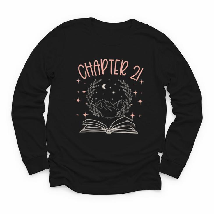 21st Birthday Women Book Lovers Chapter 21 Its My Birthday Youth Long Sleeve Tee