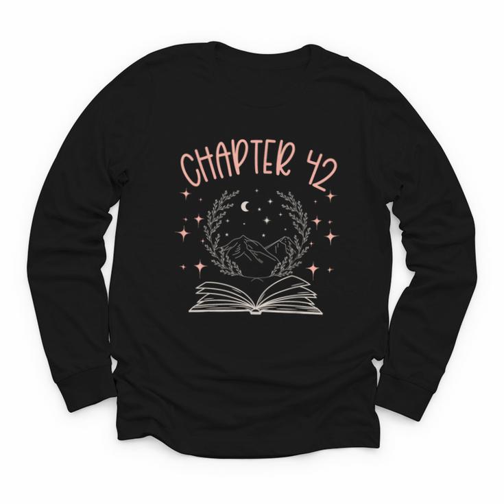 42nd Birthday Women Book Lovers Chapter 42 Its My Birthday Youth Long Sleeve Tee