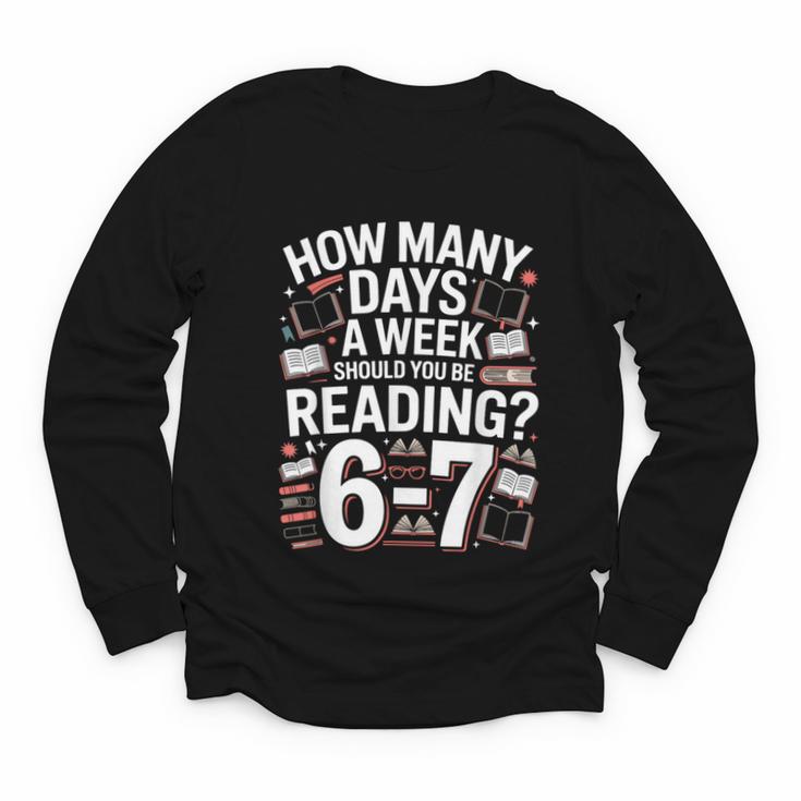 67 For Reading With Books Youth Long Sleeve Tee