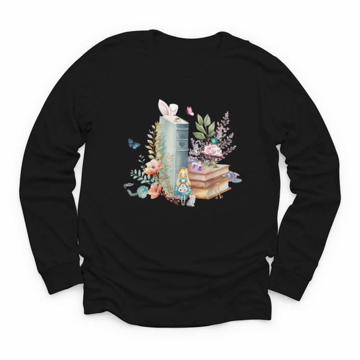 Alice In Wonderland Characters Lewis Carroll Book Lover Youth Long Sleeve Tee