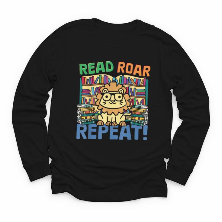 Animals Read Reading Book Library First Day Of School Kids Youth Long Sleeve Tee