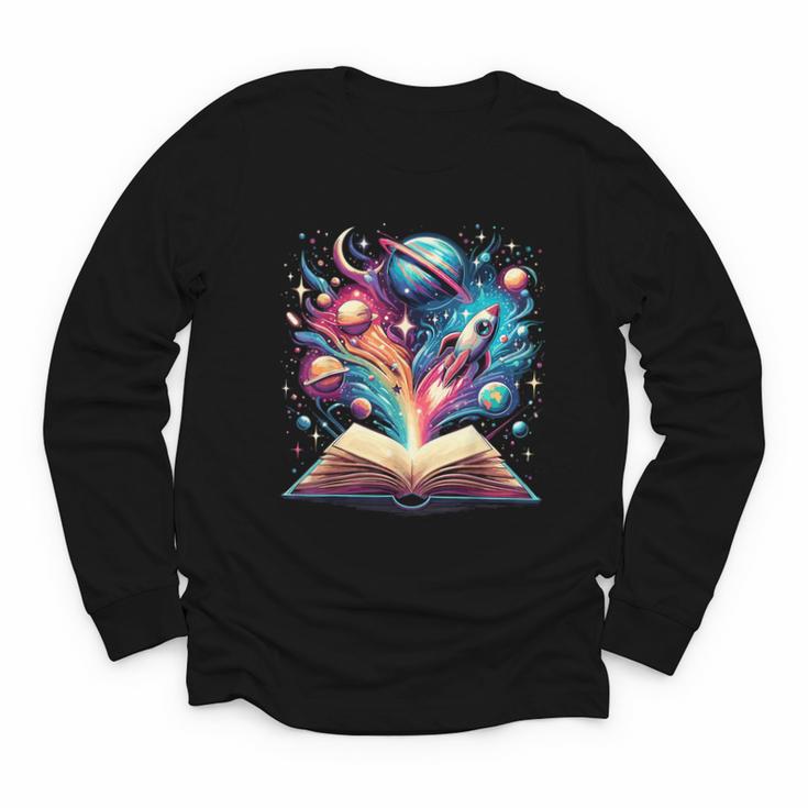 Astronomy Space Lover Books Bookworm Youth Long Sleeve Tee