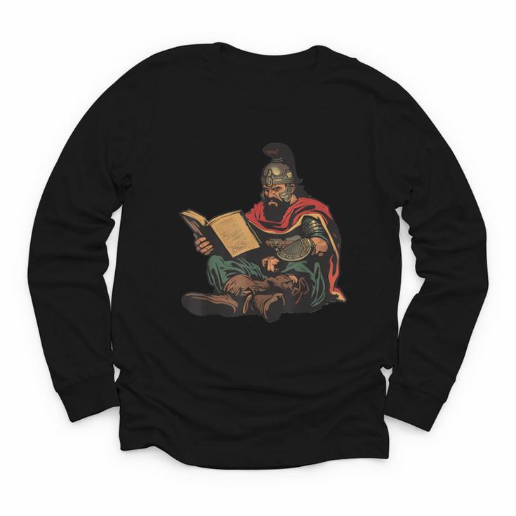 Attila The Hun Reading A Book Youth Long Sleeve Tee