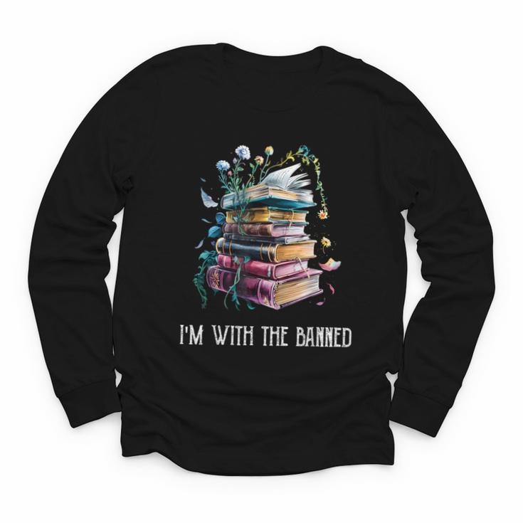 Im With The Banned Book Readers Librarians Read Banned Books Youth Long Sleeve Tee