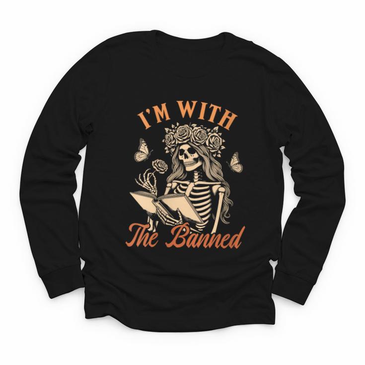 Banned Book Reading Squad Bookish I'm With The Banned Youth Long Sleeve Tee