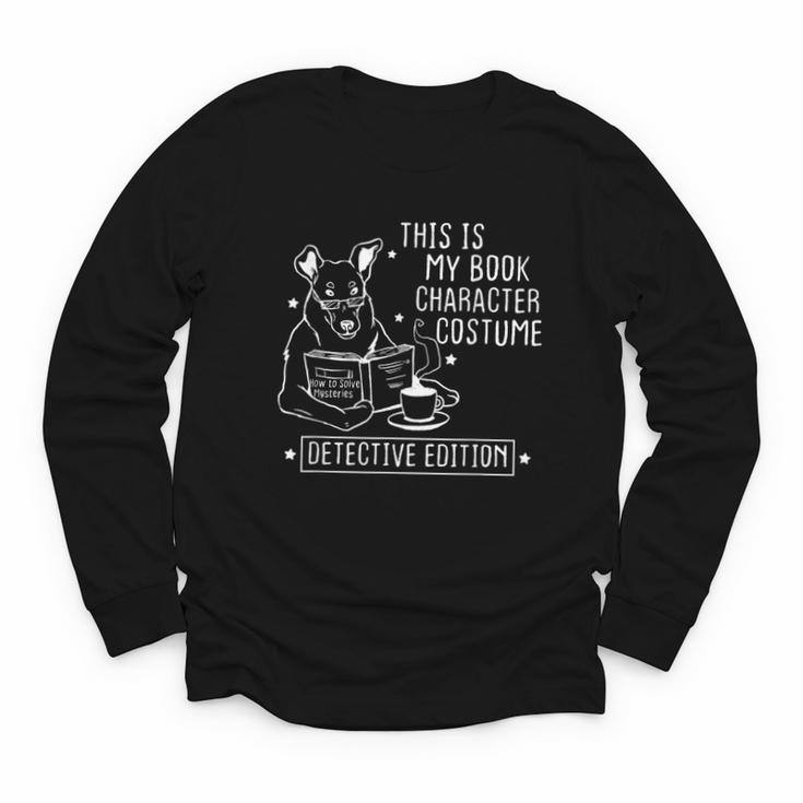 This Is My Book Character Costume Dog Reading a Book Youth Long Sleeve Tee