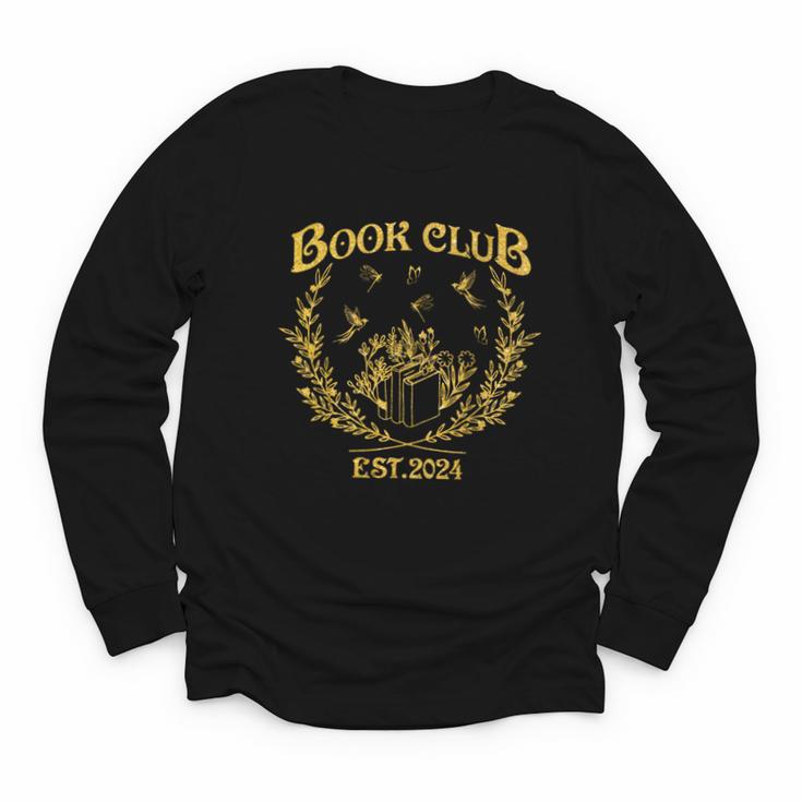 Book Club Since Reading Club EST 2024 Book Lover Social Club Youth Long Sleeve Tee