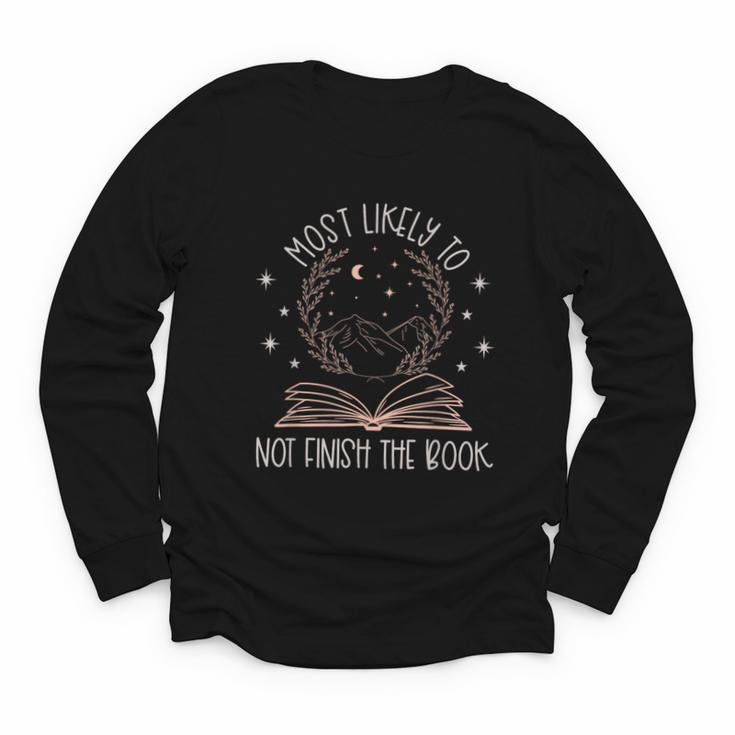 Book Club Shirts For Women Most Likely To Not Finish Youth Long Sleeve Tee