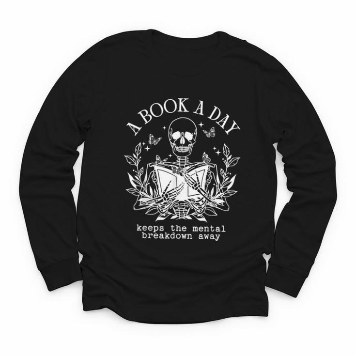 A Book A Day Keep The Mental Breakdown Away Youth Long Sleeve Tee