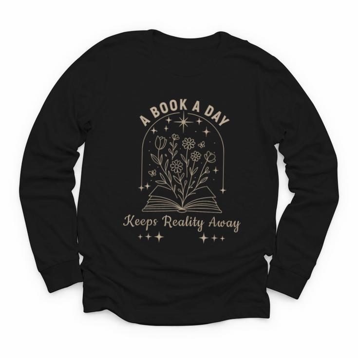 A Book A Day Keeps Reality Away Youth Long Sleeve Tee
