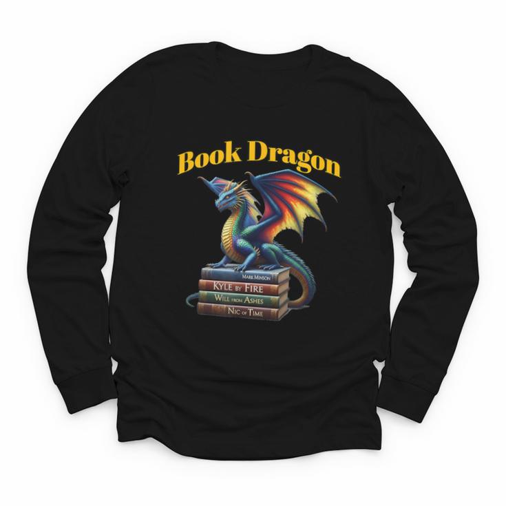 Book Dragon Mark Minson's Books Youth Long Sleeve Tee