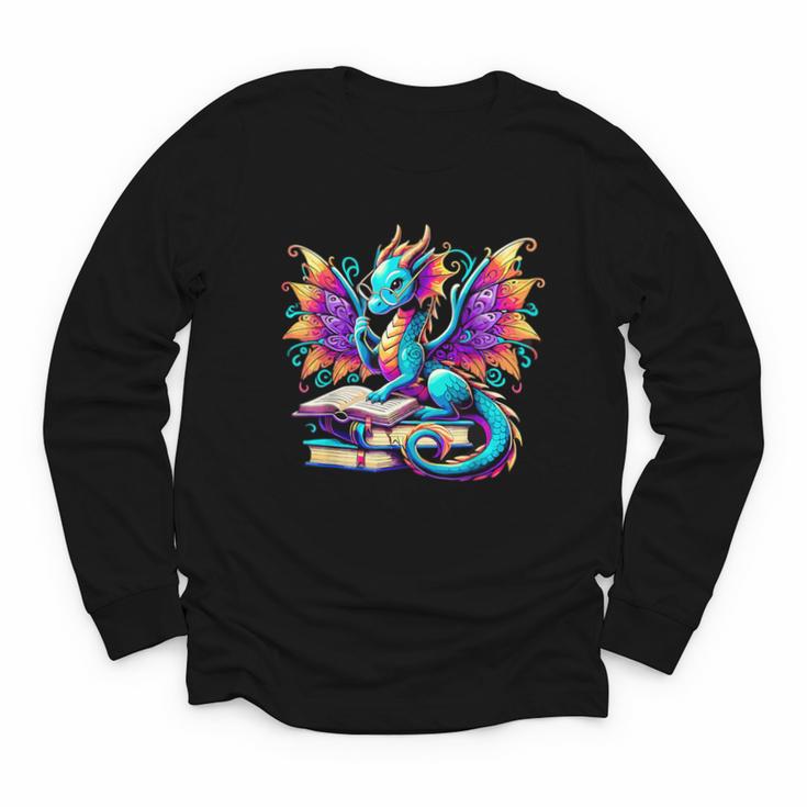 Book Dragon Reading Youth Long Sleeve Tee