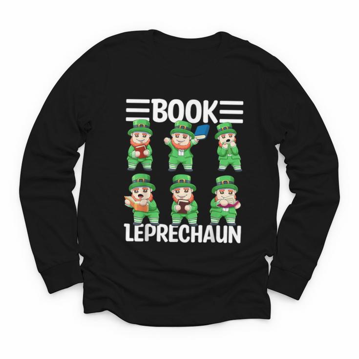 Book Leprechaun St Patrick's Day Library Librarian Reading Youth Long Sleeve Tee