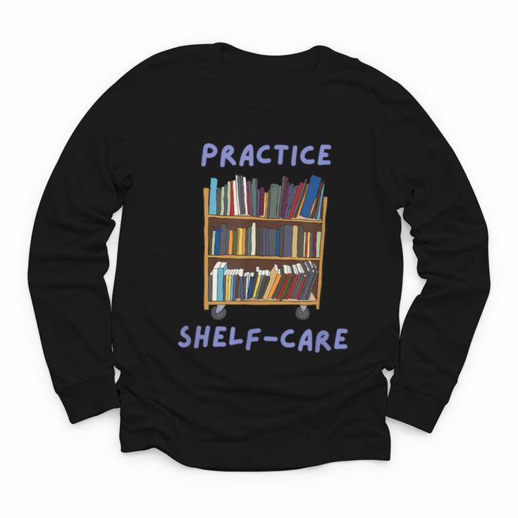 Book Lover Pun Practice Shelf-Care Youth Long Sleeve Tee