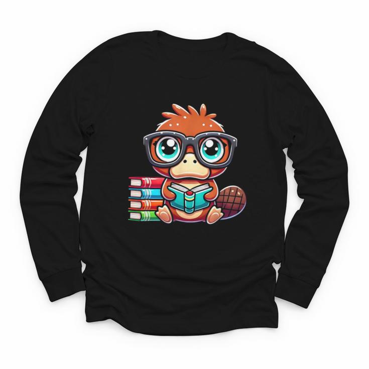 Book Lover Reading Platypus Youth Long Sleeve Tee