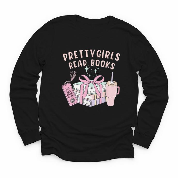 Book Lover's Pretty Girl's Read Books Youth Long Sleeve Tee