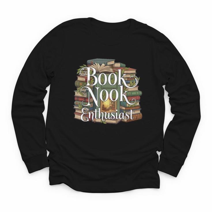 Book Nook Enthusiast Cozy Library Reader Collector Youth Long Sleeve Tee