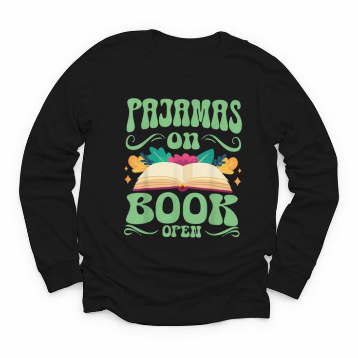 Book And Pajama Pajamas On Book Open Youth Long Sleeve Tee