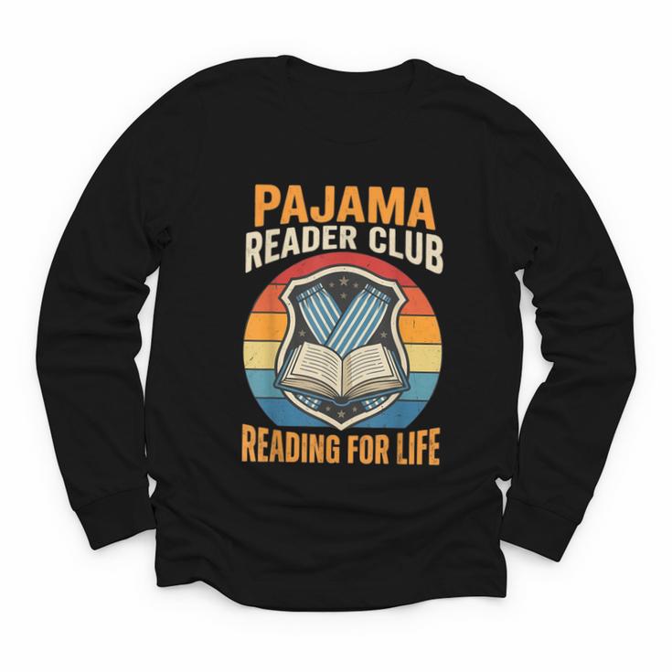 Book And Pajamas Reading Bedtime Youth Long Sleeve Tee