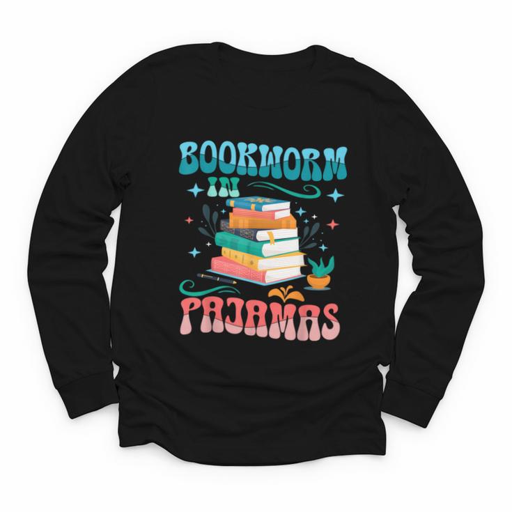 Book Reader Librarian Bookworm In Pajamas Book And Pajama Youth Long Sleeve Tee