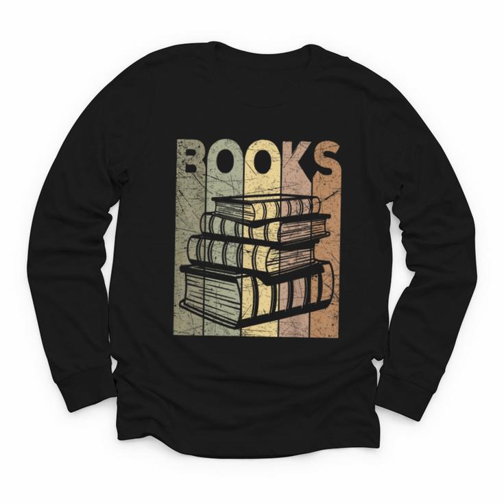 Book Reader Vintage Bookworm Retro Book Lover Youth Long Sleeve Tee