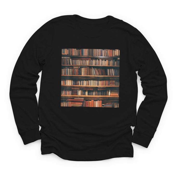 Book Book Shelves Library Youth Long Sleeve Tee