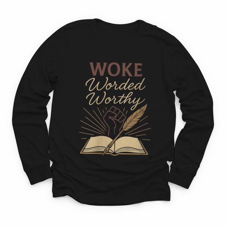 And Booked Afro Literary Pride Book Club Culture Youth Long Sleeve Tee