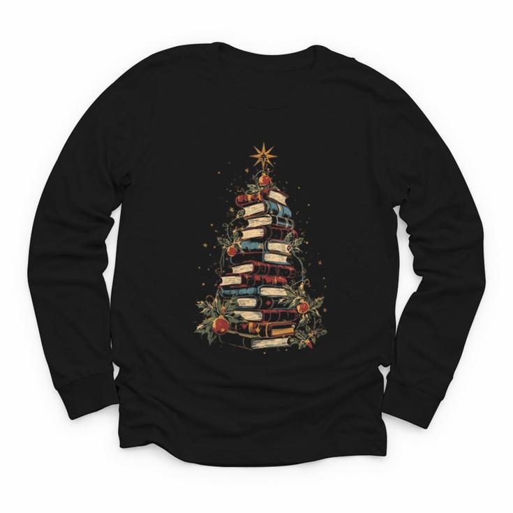 All Booked For Christmas Book Youth Long Sleeve Tee