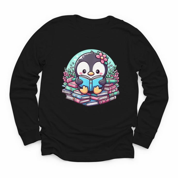 Bookish Penguin Heart A Readers Love Penguins Youth Long Sleeve Tee