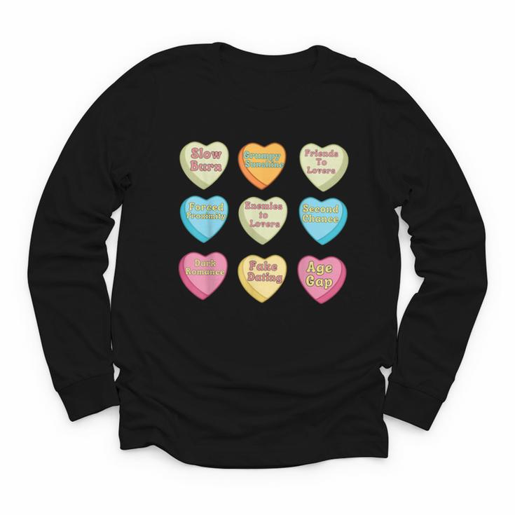 Bookish Romance Tropes Smut Reader Spicy Book Lover Youth Long Sleeve Tee