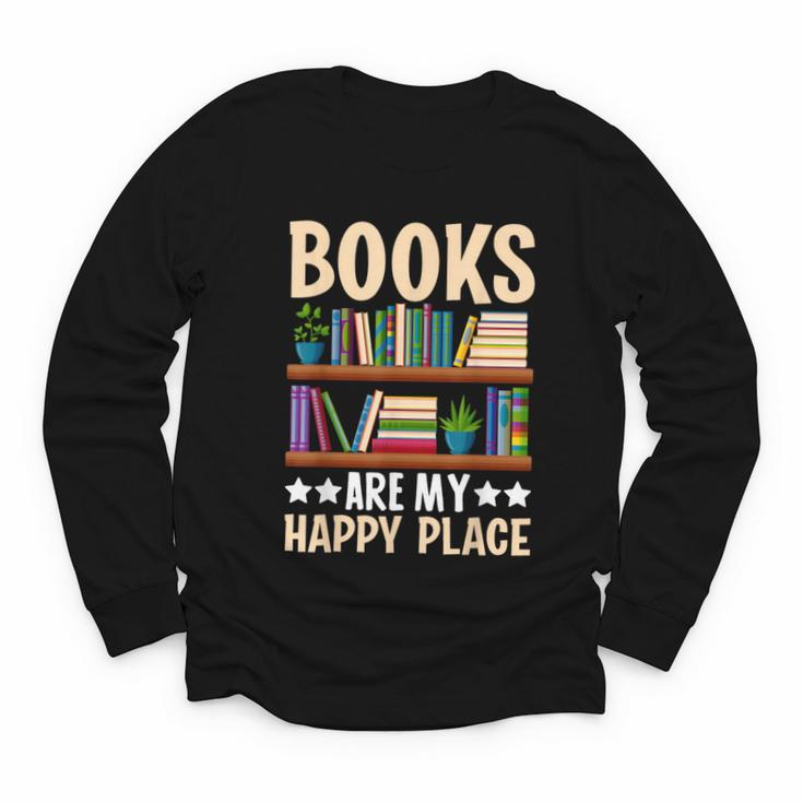 Books Are My Happy Place Youth Long Sleeve Tee