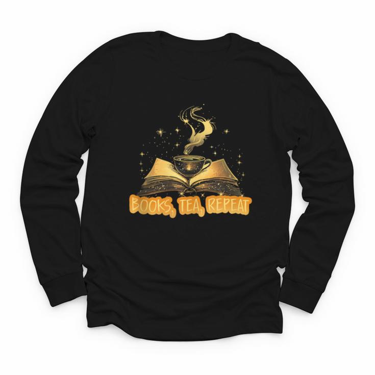 Books Tea Repeat Youth Long Sleeve Tee